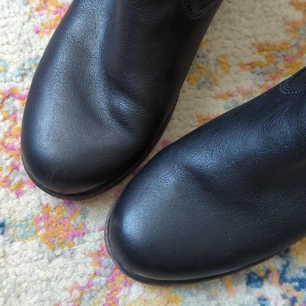 Rag & Bone Mercer II Handmade Goodyear Leather Slouchy Moto Boots Black 38.5 - Picture 3 of 15